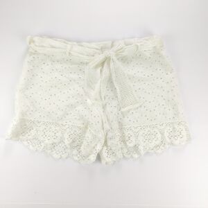 Temptation Positano White Lace Shorts Romantic Resort Coastal Style Size S Rare